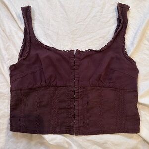 cropped corset tank top